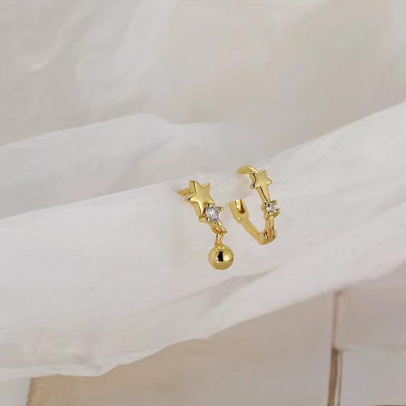Stern Kleine Ohrringe für Frauen Neue Ohrringe Damen Nischen Design Ohrringe