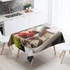 Cake Printed Tablecloth Hotel Restaurant Table Decoration and Ornament Stain Resistant Rectangular  Home
