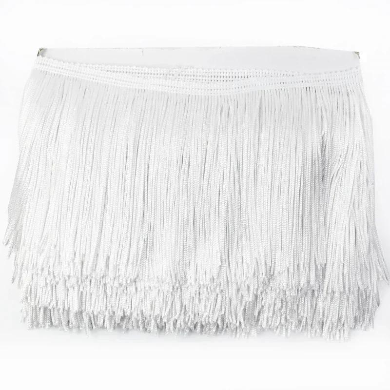 5M Meetee Polyester Tassel Fringes 10-30cm Lace Trim Ribbon for Dress Curtain Decorative Ribbons Fringe Fabric Sewing Accessory