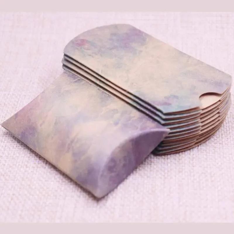 50pcs Marble Style Box Anniversary Gift Box Wedding Present Flamingo Design Box Paper Pillow Cardboard Jewelry Packing