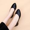 Shoes women's shoes soft leather shallow mouth breathable pointed single shoes soft sole comfortable mother leather shoes