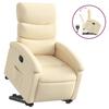 VidaXL Fauteuil inclinable Crème Tissu, chaise inclinable, fauteuil inclinable pour personnes âgées, fauteuil releveur 3203987