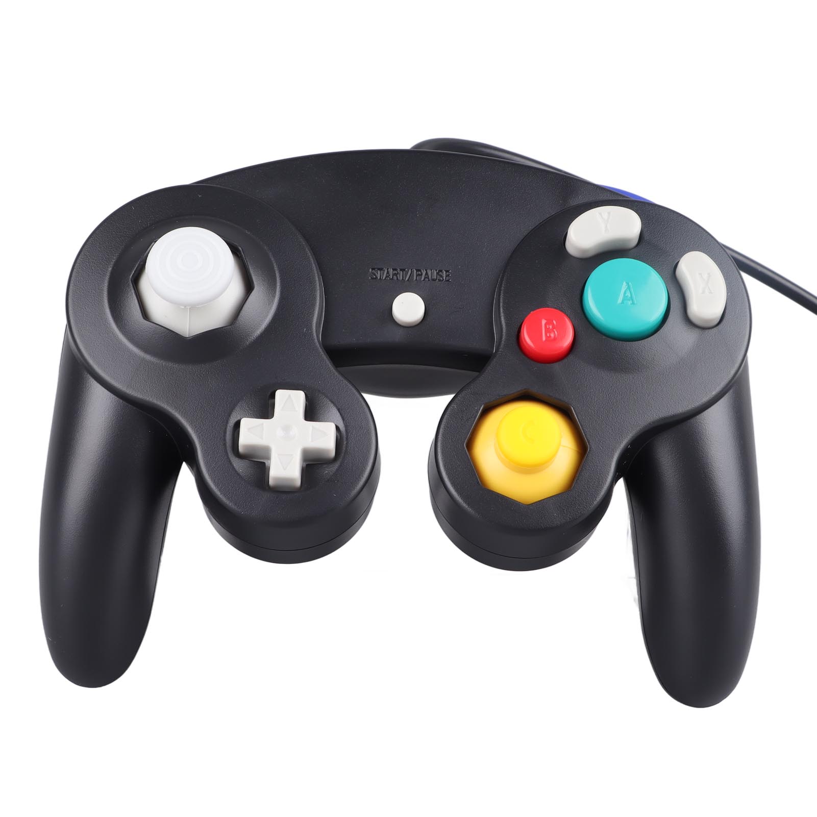 

Проводной игровой контроллер Plug and Play Single Point Vibration Gamepad Joystick для GC для Wii Black
