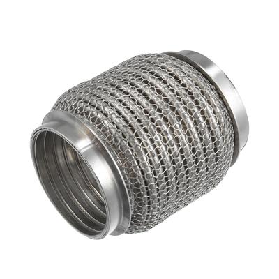 ABSOPRO Εύκαμπτος Σωλήνας Εξαγωγής Αυτοκινήτου 63x102mm Συνδέσμου Εξαγωγής Universal για Ανθεκτικό Ασημί Ανοξείδωτο Σωλήνα, Φυσούνα, Αυτοκίνητα, Ατσάλι,