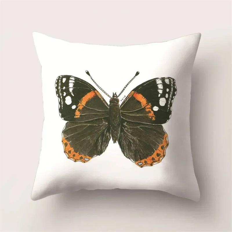 Beautiful Butterfly Print Decorative Pillow Cover Car Sofa Square Cushion Pillow Cover