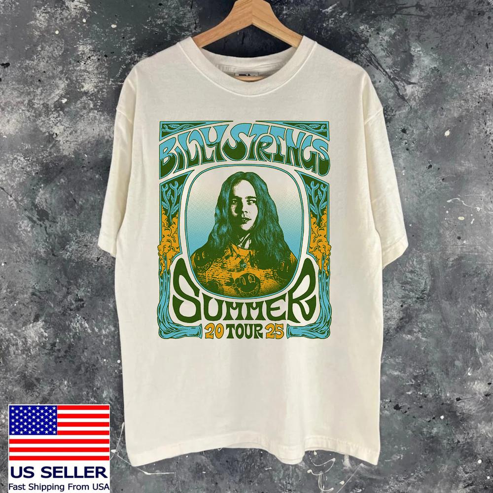 Билли Стрингс Летний Тур Натуральный Цвет Полный Размер S-5XL SS910 Унисекс Футболка XXXXL
