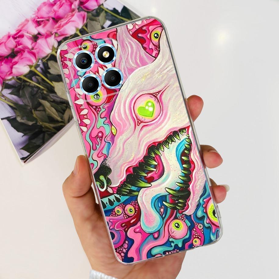 For Honor X6 5G Case VNE-LX1 VNE-LX2 VNE-LX3 Phone Cover Popular Flower Astronaut Soft Funda For Honor X8 TFY-LX1 HonorX8 Bumper