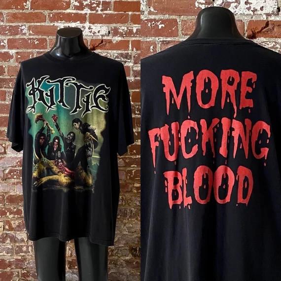 2 Sides Kittie Band  More Fcking Blood Metal Band Black TShirt CS161 Unisex T-Shirt XXXL