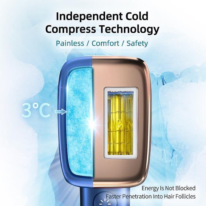 Ice Cooling Pulsed Light Epilator IPL Laser Epilator 500,000 Flashes Body Careless Hair Removal Care