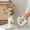 Modern Ceramic Abstract Vases Boho Colorful Glaze Design Flower Vase for Home Decor Living Room Table Centerpiece Object