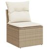 VidaXL Garden Lounge Set with Cushions 7 Pcs Beige Braided Resin 3267928