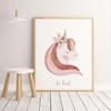 Watercolor Unicorn Sun Moon Rainbow Cloud Wall Art Canvas Painting Cartoon Posters And Prints Pictures Girl Kids Room Home Decor