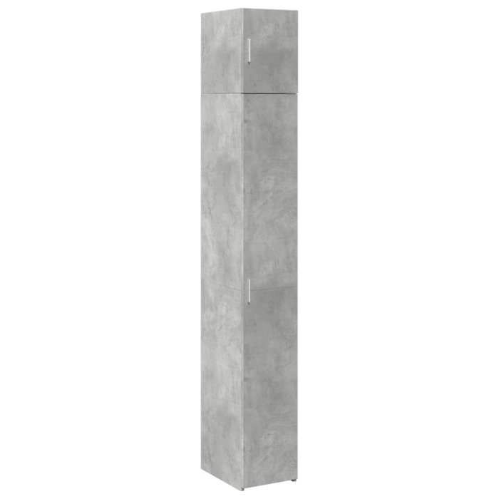VidaXL Armoire de rangement mince gris béton 30x42,5x225 cm, armoire de rangement de salle de bain, unité de rangement de 3281262