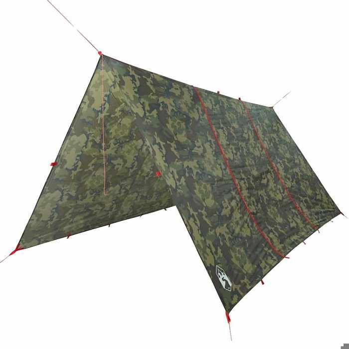 VidaXL Camouflage Camping Tarp 451x420 Cm Waterproof, Tarp, Waterproof Tarp, Lightweight Camping Tarp, Shelter Tarp, 4009605