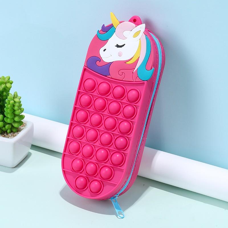1Pc New Cartoon Silicone Pencil Case Pioneer of Rodent Eradication Stationery Storage Bag Decompression Stationery Box