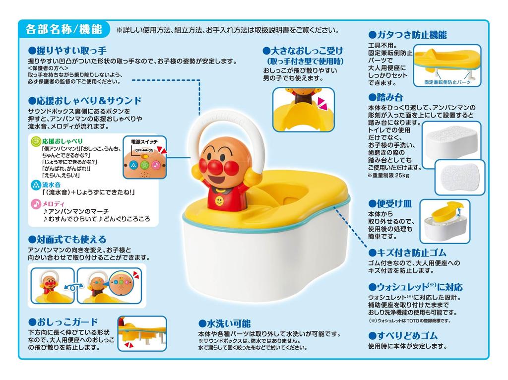 [Amazon.co.jp] AGATSUMA Anpanman 6-Way Potty with Talking Function and Melody [Includes Anpanman Calendar]