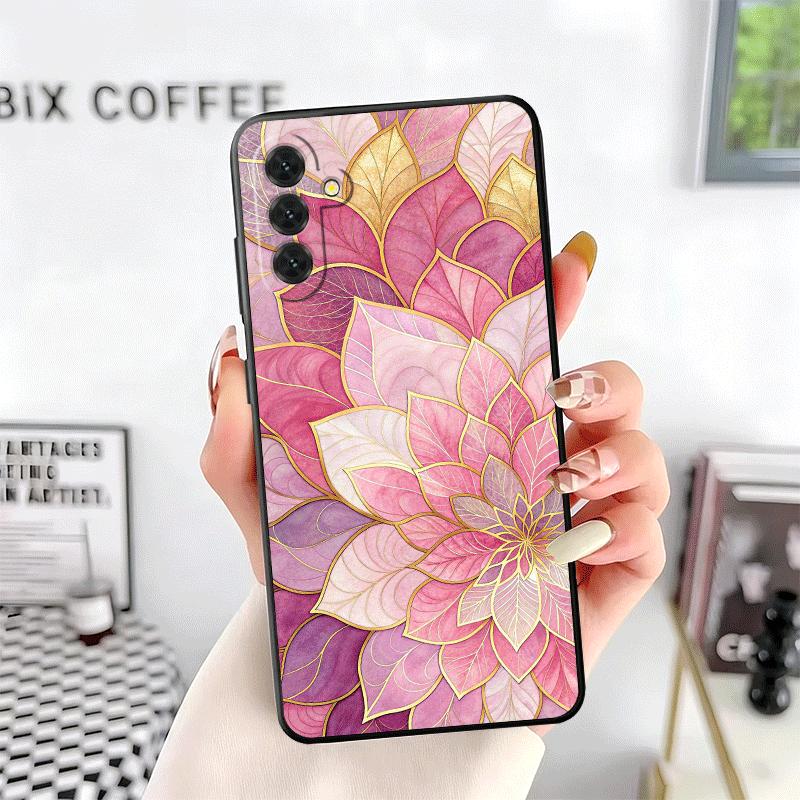 Beautiful Rose Gold Art Soft Phone Case for Samsung A17 A37 A57 A16 A26 A36 A56 A15 A25 A35 A55 A14 A24 A34 A54 A13 A23 A33 A53