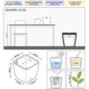 Flower Pot - Lec - Quadro Premium Ls 50 - Metallic Anthracite - 50 X 50 X 46.5 Cm - 53 L