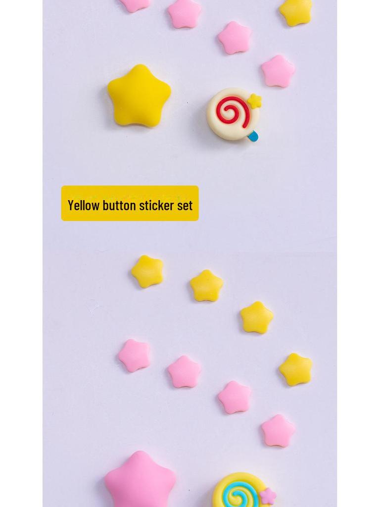 Switch Star Kirby-Themed Joystick Cap Stickers for OLED - No Glue Required, Compatible with Shell