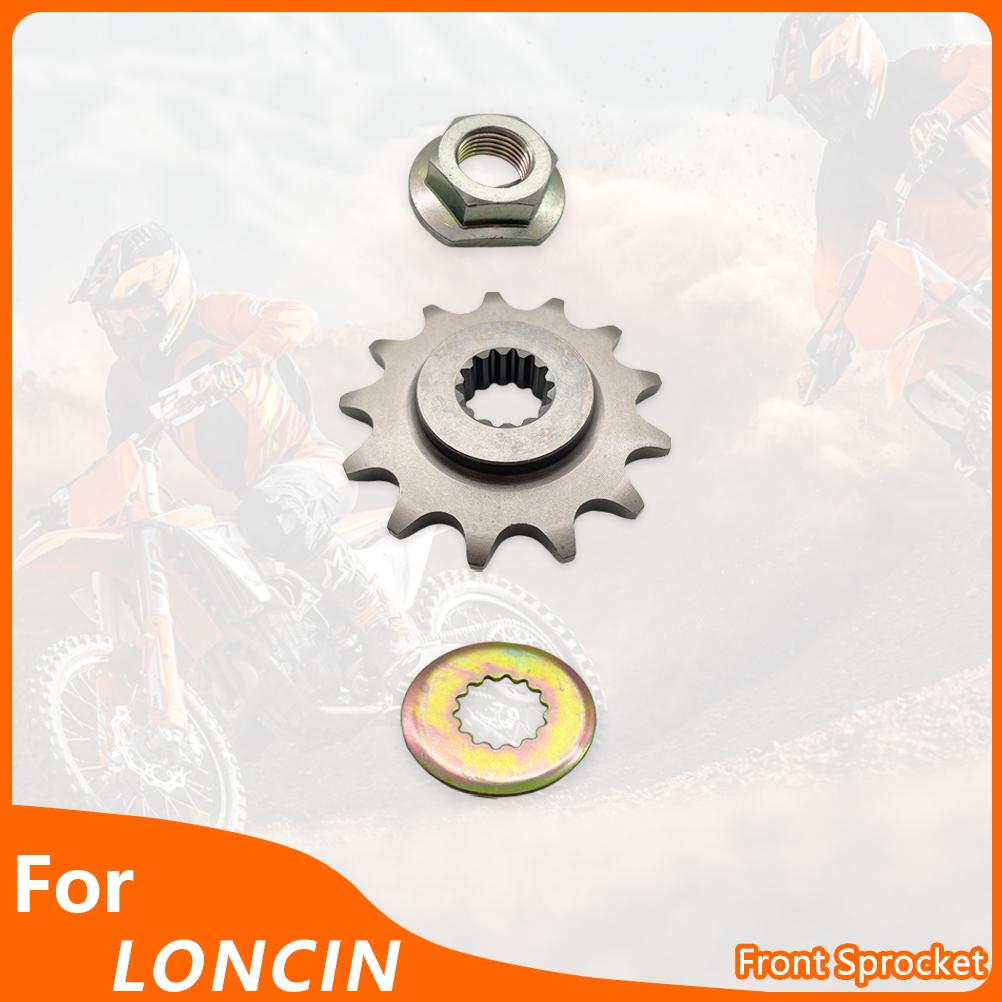 For YBS300 YB300H Engine Front Sprocket with Washer Nut Motocross Accessories LONCIN 520 Chain 13T Drive Sprocket