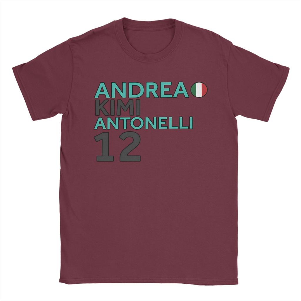 Mens Andrea Kimi Antonelli T Shirt 100 Cotton Clothing Leisure Short Sleeve Crew Neck Tee Shirt Plus Size TShirts