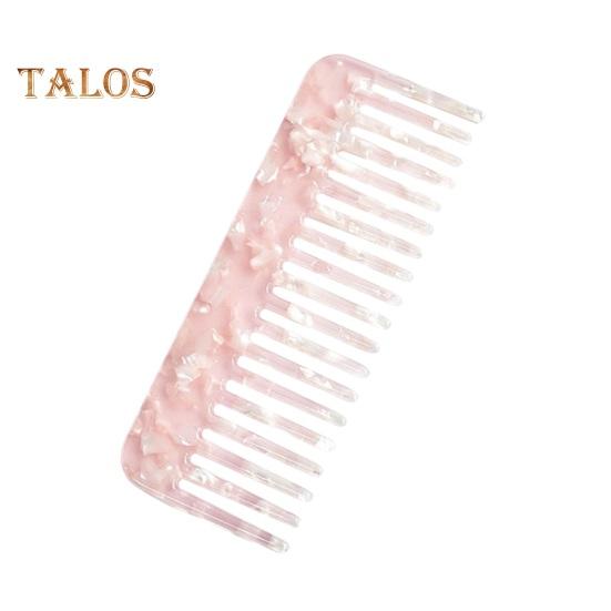 Cellulose Acetate Hair Comb Wide Teeth Anti-static Scalp Massage Pocket Comb Marbling Men Women Wet Dry Short Long Curly Hair Detangling Comb