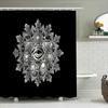 Mystic Mandala Shower Curtain Gothic Home Decor Bohemian Tapestry Wall Hanging Dark Art Spiritual Decor Sacred Geometry Room Div