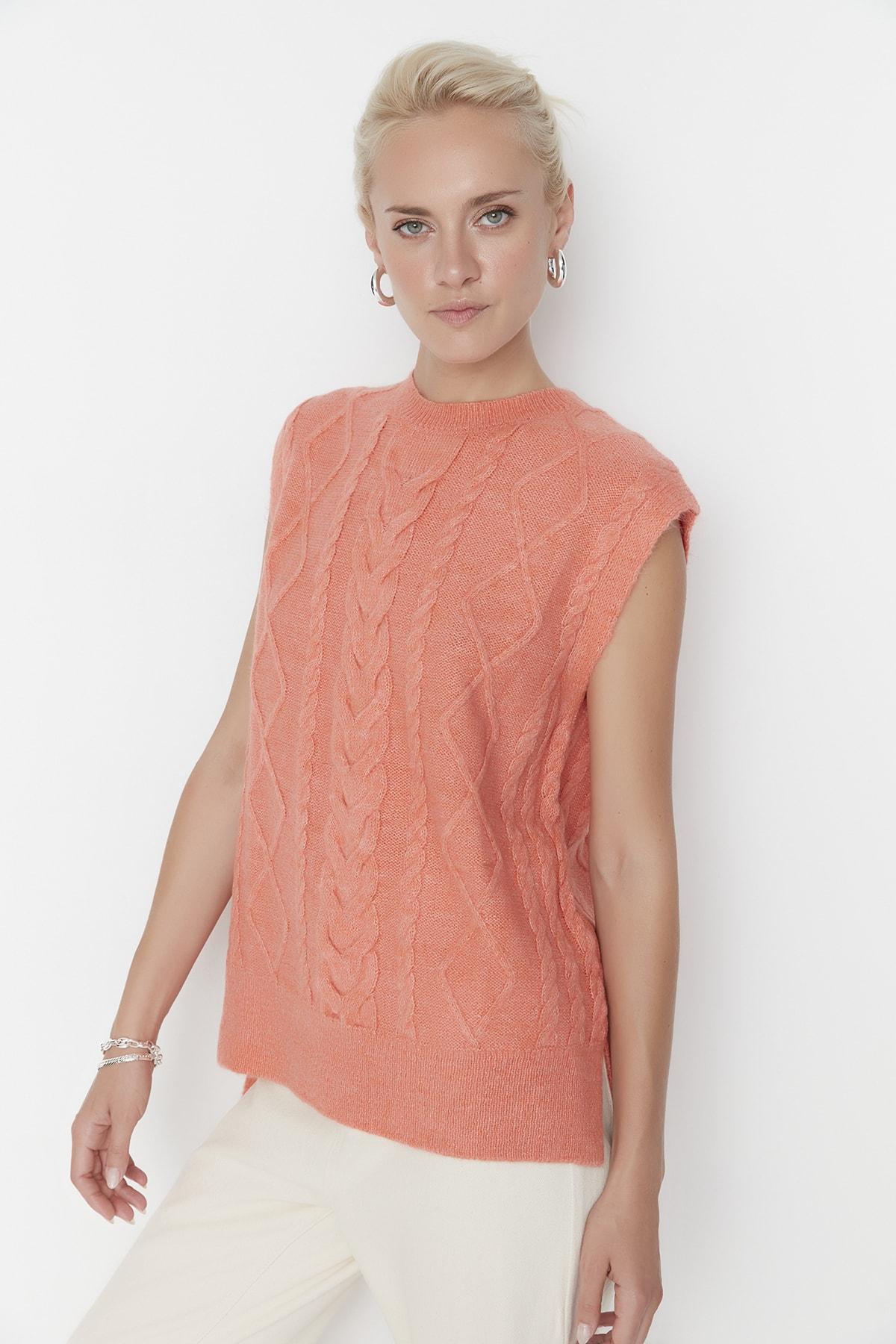 

Свитер Жилет - Оранжевый - Стандартный крой