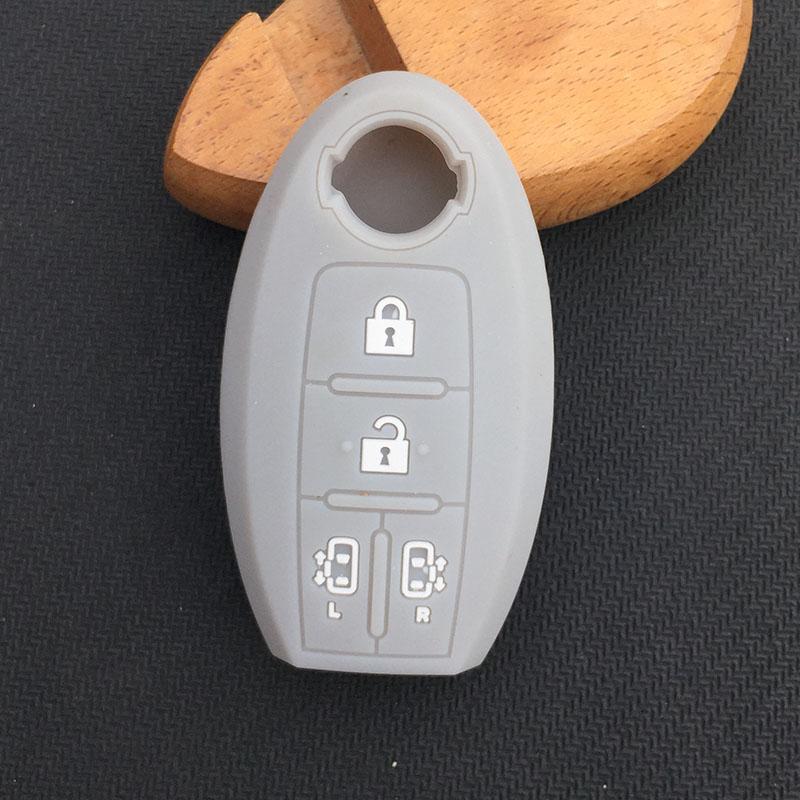 4 Button Silicone Car Key Cover for Nissan Qashqai Juke X-trail Note Tiida Almera Altima Serena C26 4 Button Key