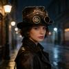 Steampunk Costume Hat Victorian Era Design with Goggles and Vial Decor for Masquerade Cosplay Party and Stage Shows