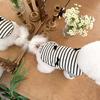 Striped Dog Vest Pet Dog Dress Dog Clothes for Small Dogs Chihuahua Bichon French Bulldog Bow Dog T Shirt Puppy Skirt