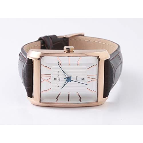 Salvatore Marra Stainless Steel Cut Glass Watch SM21101-PGWH Men's