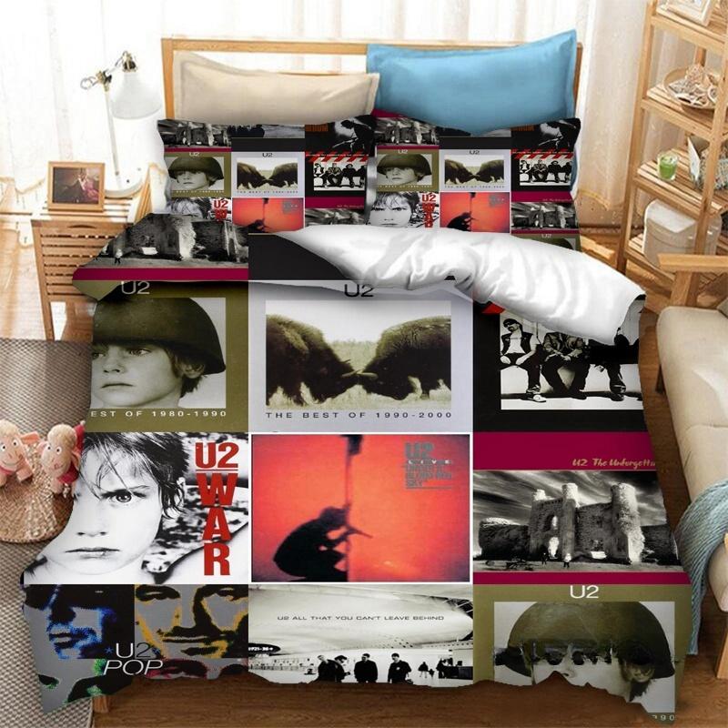 Neuer 3D-Druck Rockmusik Band U Two Bettwäscheset Jungen Mädchen Twin Queen Size Bettbezug Kissenbezug Bett Kinder Erwachsene Heimtextilien