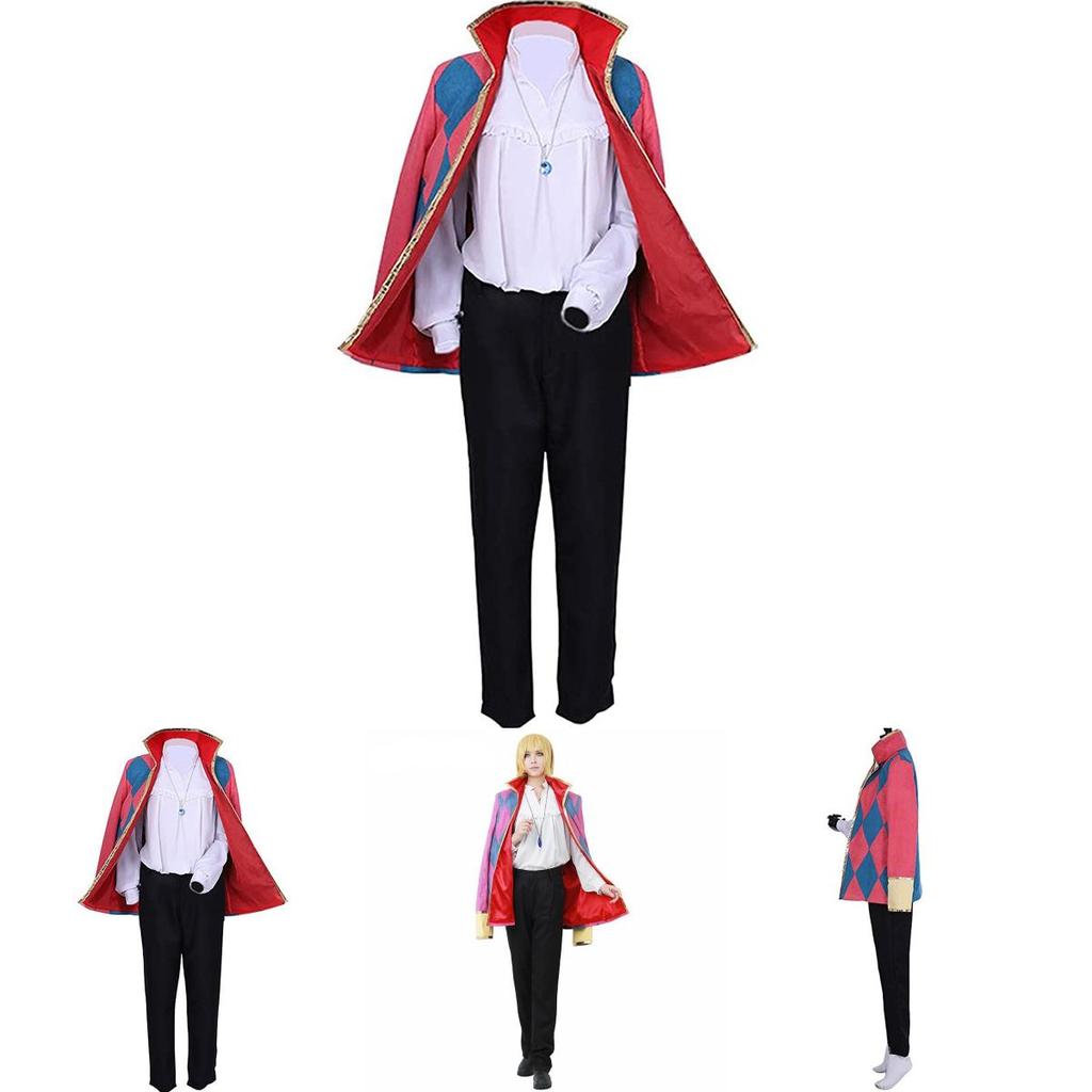 Le Château Ambulant de Howl Costume de Cosplay Hauru Manteau Costume Tenue de Fête d'Halloween