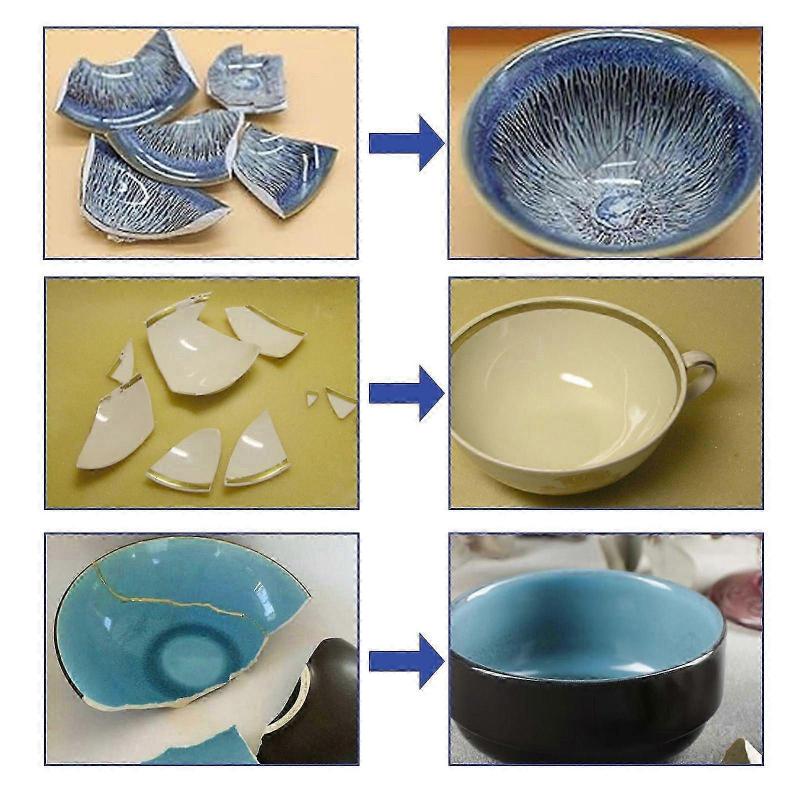 Multi-Functional Ceramic Repair Glue - Fast-Drying Epoxy for Porcelain, Glass & Plastic Repairs | Strong, Durable, Cost-Effective Adhesive for Home, C