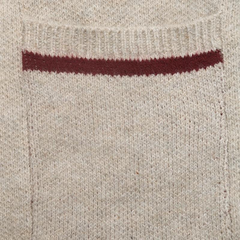 YYFS Dámská móda Ležérní Podzim Zima Barevné svetry s dlouhým rukávem a výstřihem s blokovým potiskem