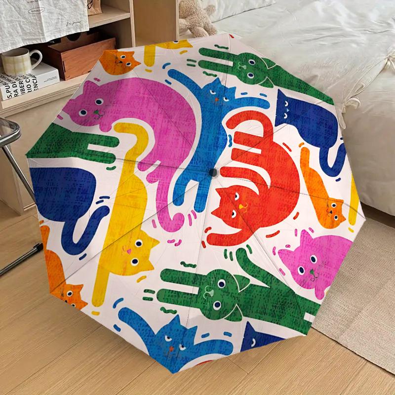 

1pc Cat Puzzle Automatic Folding Umbrella, Casual Outdoor Accessory, Birthday Festival Gift yy251126083