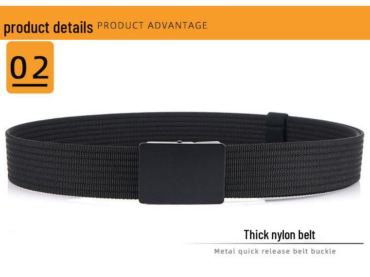Men's Versatile Canvas Belt - Quick-Drying, Breathable Nylon, Ideal for Casual and Jeans Styles