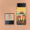 Boho Hippy Mushroom Sunrise Phone Case For Samsung Z Flip 6 7 5G Galaxy Z Flip 5 4 3 5G Cases Shockproof Hard Cover TPU