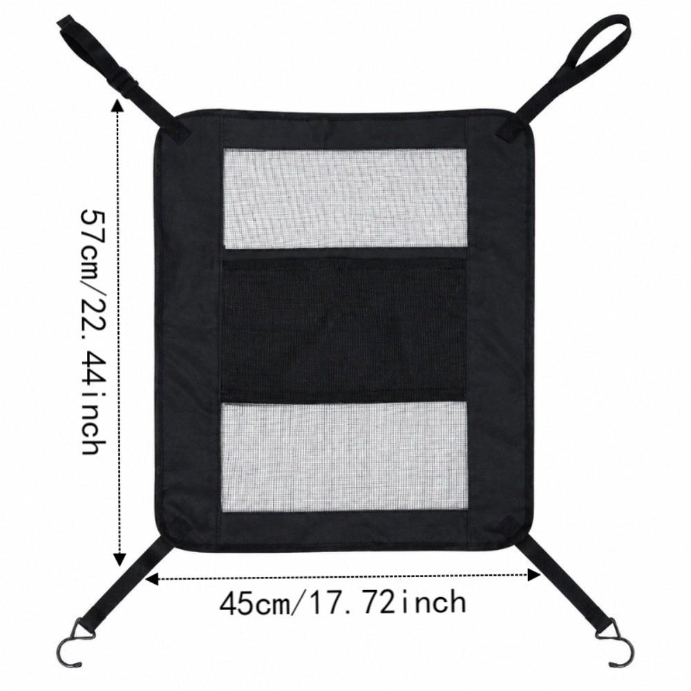 Adjustable Rear Seat Protective Railing Elastic Car Seat Storage Net  Pet Restraint