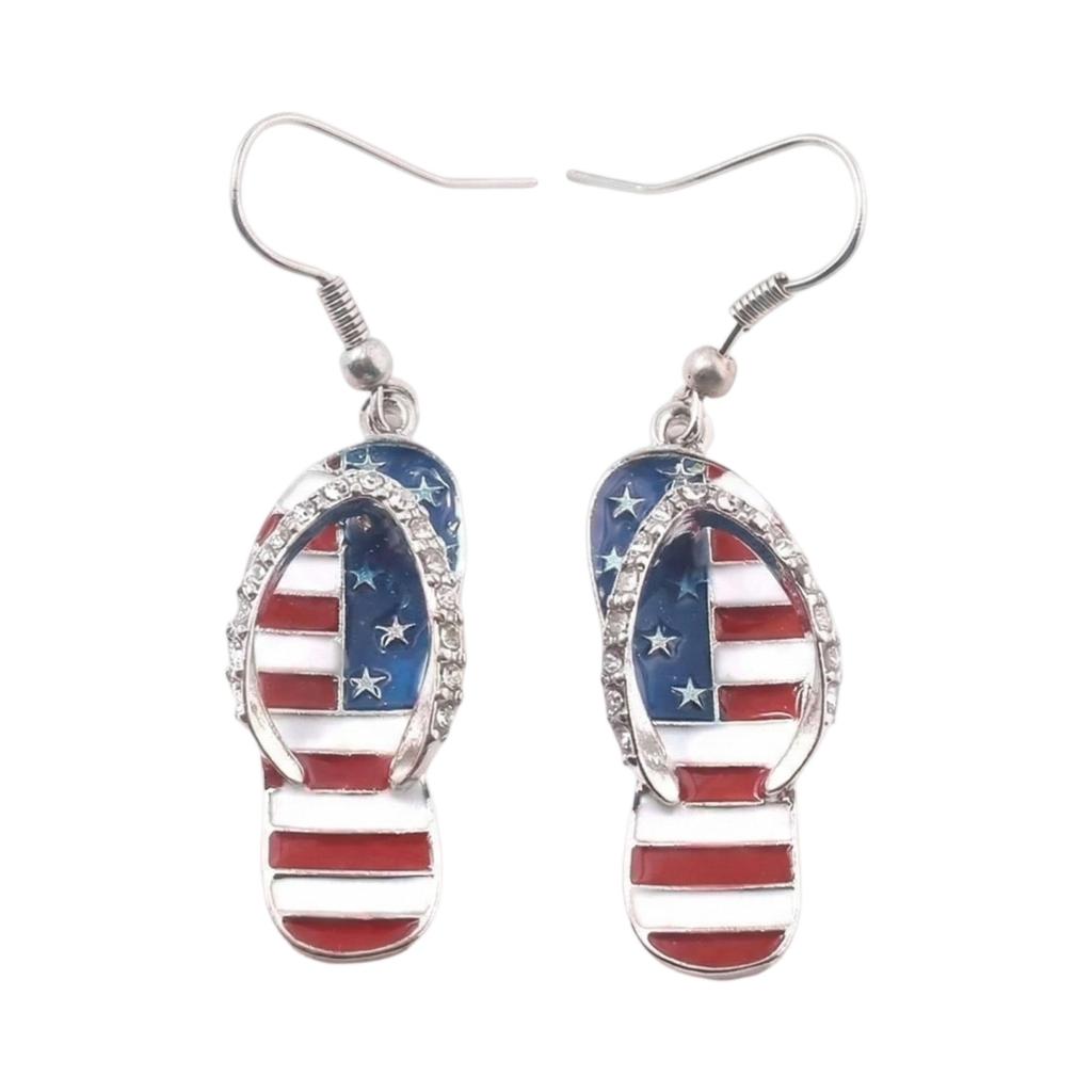 Fashion And Creative Independence Day Earrings