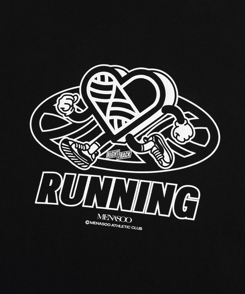 Minasu New Big Hearttrack Graphic T Shirt_Black_W