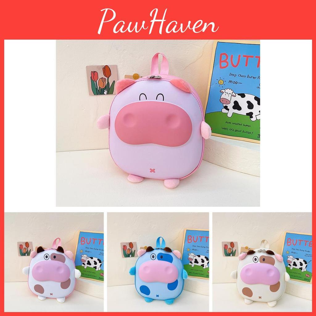 Cute Pig Design Kids Backpack For Preschool Boys And Girls Nylon Material