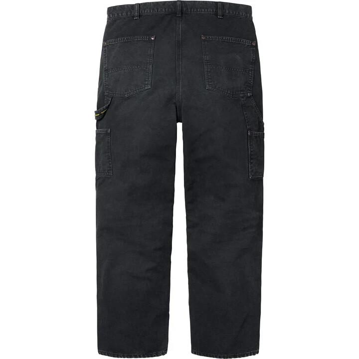 Supreme Worn Double Knee Painter Pant Black
