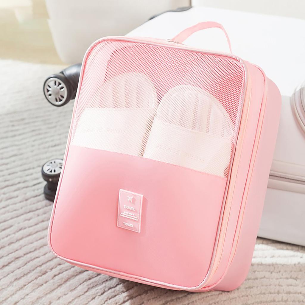 Portable Travel Shoe Bag Slippers Storage Bag Washed Mesh Multiple Pairs of Shoes  Organizer for Business Trips