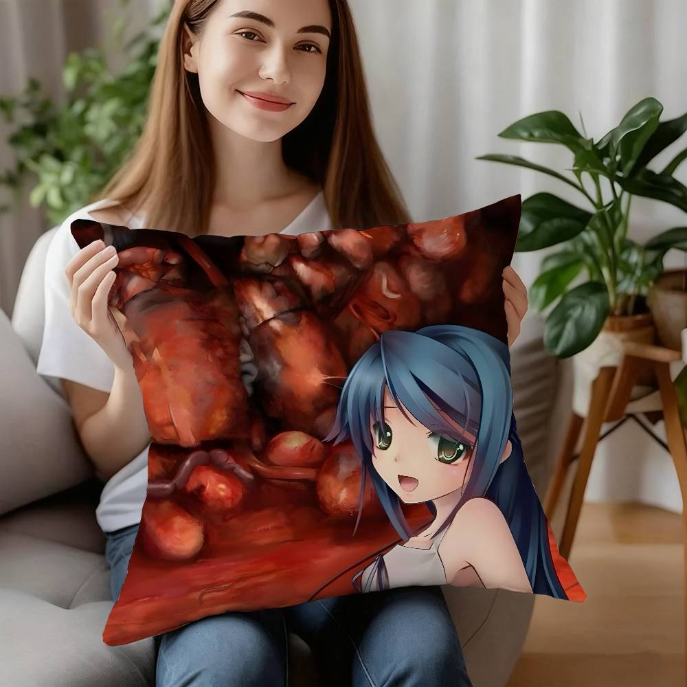Saya No Uta Das Lied von Saya Kissenbezug Plüschstoff Weicher Kissenbezug Beidseitig bedruckt Kissenbezug Haushaltsgeschenke