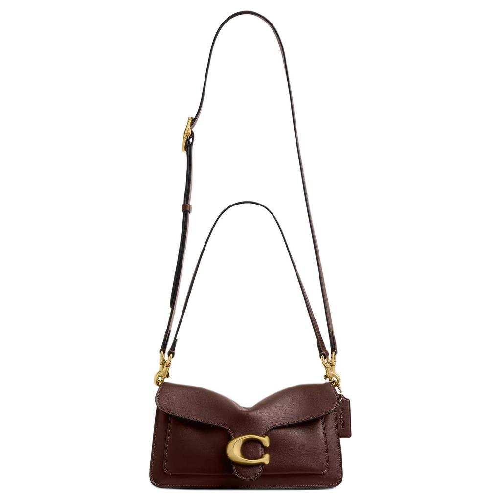 Coach Tabby 26 Brand Logo Detachable Shoulder Strap Design Leather Handbag Crossbody Shoulder Bag Medium Women handbag Brass Maple CCX04-B4MPL