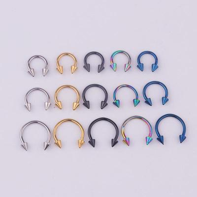 1 pz titanio piercing all'orecchio anelli al naso finti helix piercing labret setto labbro sopracciglio piercing all'orecchio gioielli per il corpo