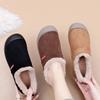 Women's Winter Warm Platform Moccasins Faux Suede Loafers with Fuzzy Plush Lined Non Slip House Shoes Indoor Outdoor Faux Fur Walking Shoes for Women