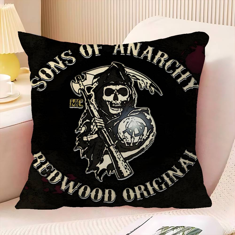SSons OOf AAnarchy TV Office Cushion Pillowcase Car Cushion CoverXCM Lumbar Pillowcase Sofa Pillowcover